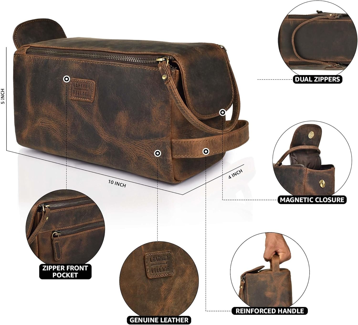 Leather Cosmetic Bag