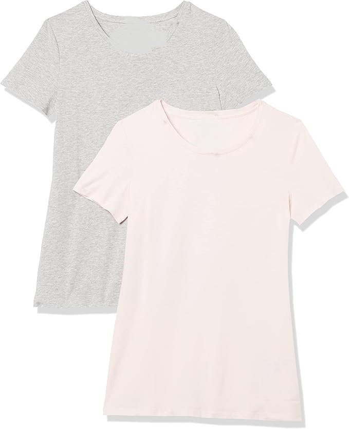 Round Neck Women Pink Gray